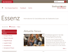 Tablet Screenshot of geschaeftspartner.stadtwerke-essen.de